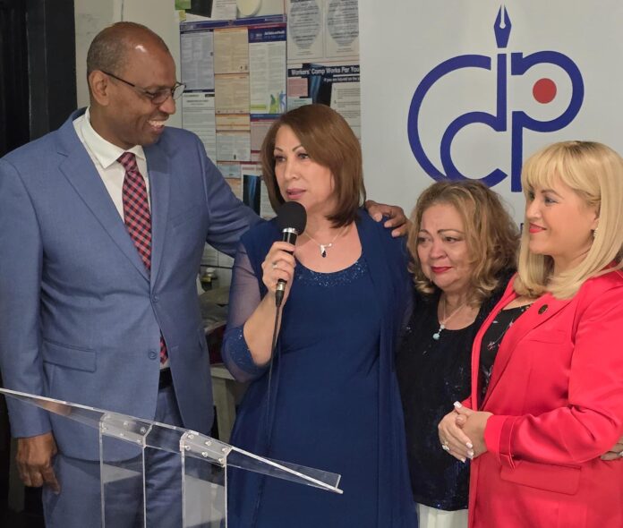 Los periodistas Luis Pérez, Mayra La Paz, Zunilda Fondeur y Gheidy De la Cruz.