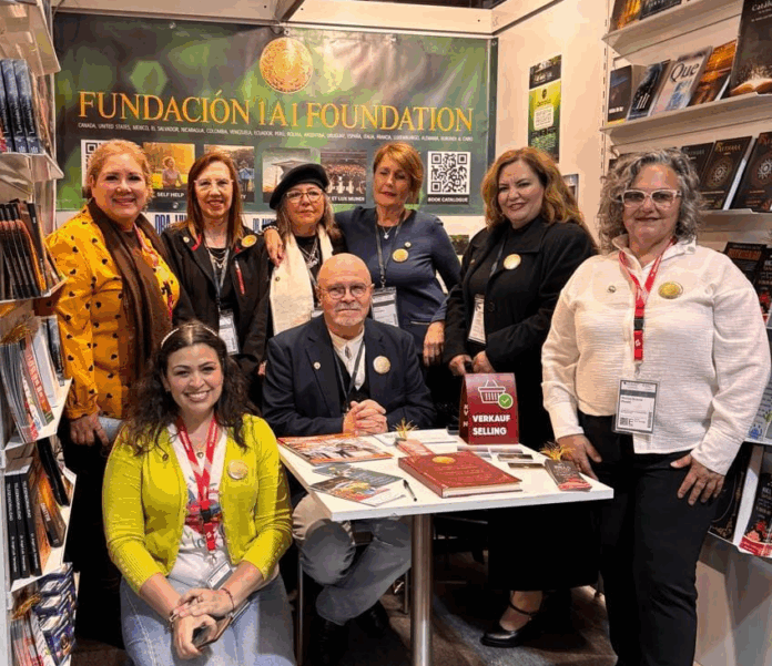 La Fundación 1 A 1 tuvo sus orígenes en República Dominicana y fue la única presente en la feria del libro de Frankfurt en Alemania.