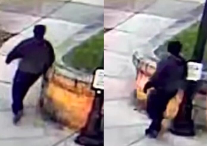 Captura del video publicado por la policía de Providence donde se ve al sospechoso.