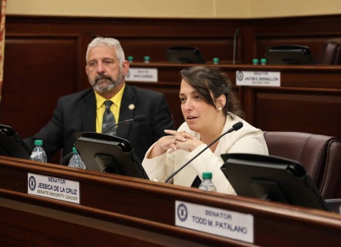 Los senadores Gordon Rogers y Jessica De la Cruz. (Foto: State of Rhode Island General Assembly)