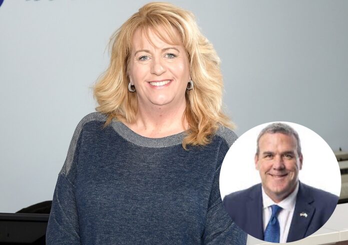 la presidenta de la RIFTHP, Maribeth Calabro, y el Secretario de Estado Gregg Amore.