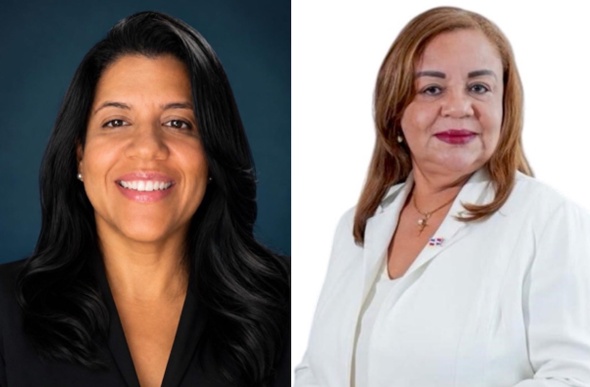 Ivette Cáceres, directora de eventos JCI RD, y Carmen Reyes, presidenta del Senado JCI República Dominicana.
