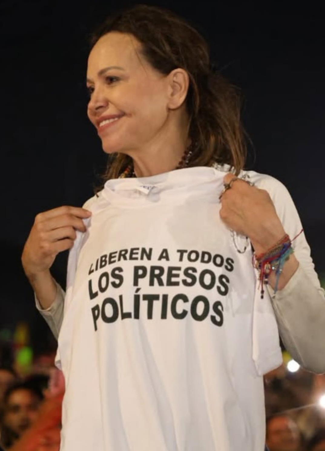 María Corina Machado pidió la liberación de todos los presos políticos. (Foto Leo Álvarez)