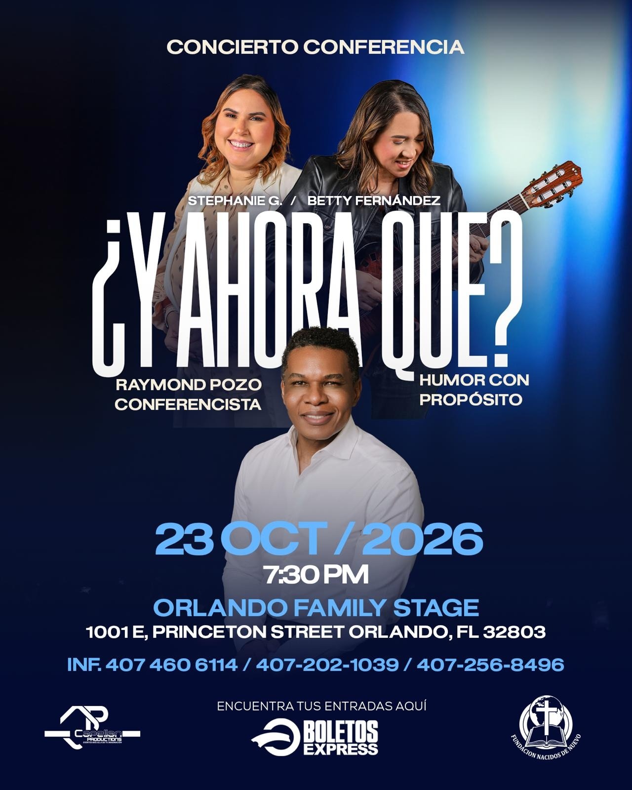 Promoción del espectáculo de Raymond Pozo.